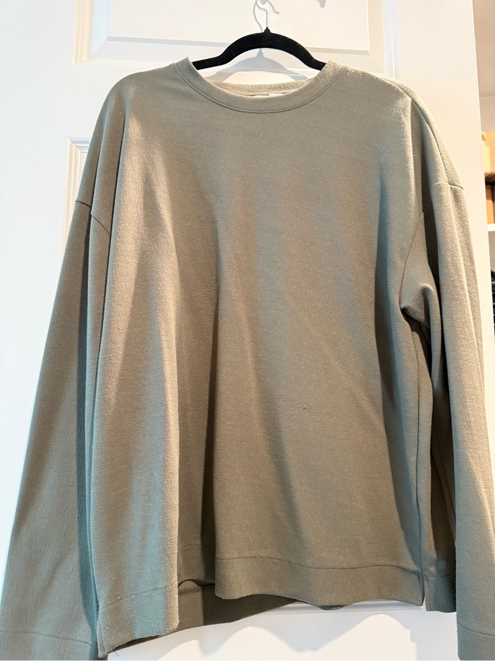 Zara Men's Crewneck Sweater in Light Sage Green